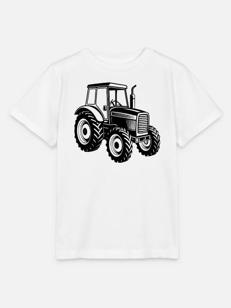 Landwirtschaftlicher Traktor - Stanley/Stella Kinder T-Shirt MINI CREATOR  - Weiß