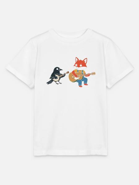 Fuchs Gitarre Krähe - Stanley/Stella Kinder T-Shirt MINI CREATOR  - Weiß
