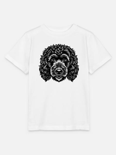 Goldendoodle-Hundekopf - Stanley/Stella Kinder T-Shirt MINI CREATOR  - Weiß