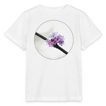 Fleur rose et blanche délicate, fleur blanche - T-shirt bio MINI CREATOR Stanley/Stella Enfant - blanc - Devant - Maike (125cm)