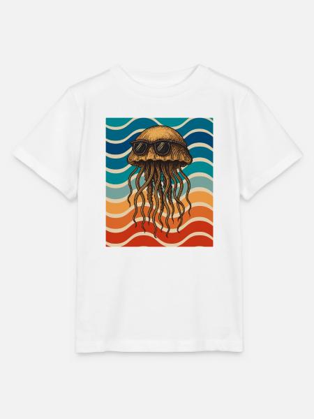 Jellyfish Sonnenbrille Strand - Stanley/Stella Kinder T-Shirt MINI CREATOR  - Weiß