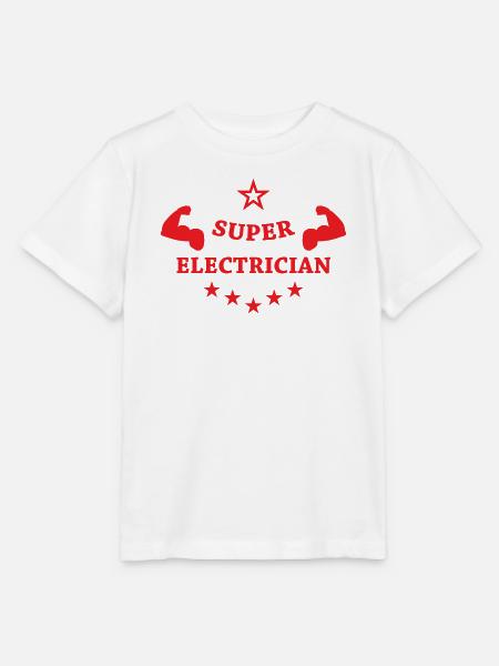 Superelektriker: Der Held des Stromnetzes - Stanley/Stella Kinder T-Shirt MINI CREATOR  - Weiß
