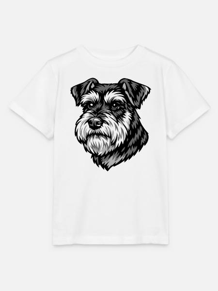 Schnauzer Portrait - Stanley/Stella Kinder T-Shirt MINI CREATOR - Weiß