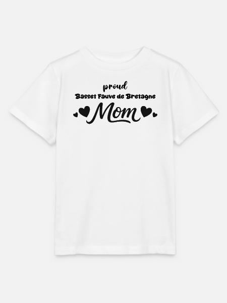  Stolze Basset Bleu Mutter, Fahlgelber - Stanley/Stella Kinder T-Shirt MINI CREATOR  - Weiß