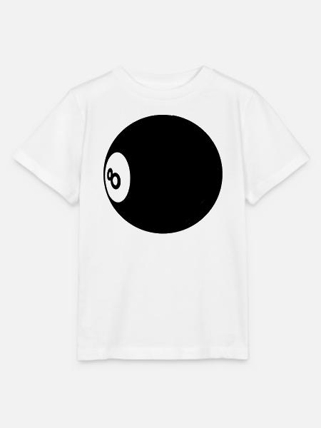 Billardkugel Nummer 8 Pool - Illustration - Stanley/Stella Kinder T-Shirt MINI CREATOR  - Weiß