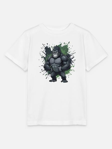 Kraftgorilla Spritzer-Style - Stanley/Stella Kinder T-Shirt MINI CREATOR - Weiß