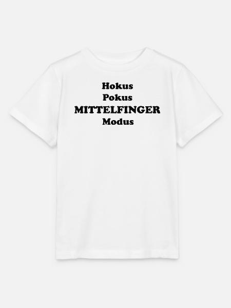Hokus Pokus Mittelfinger Modus - Stanley/Stella Kinder T-Shirt MINI CREATOR - Weiß