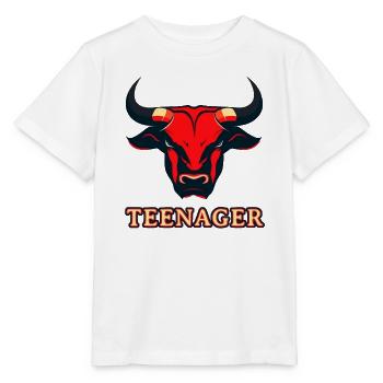 Roter Stierkopf Teenager - T-shirt bio MINI CREATOR Stanley/Stella Enfant - blanc - Devant - Maike (125cm)