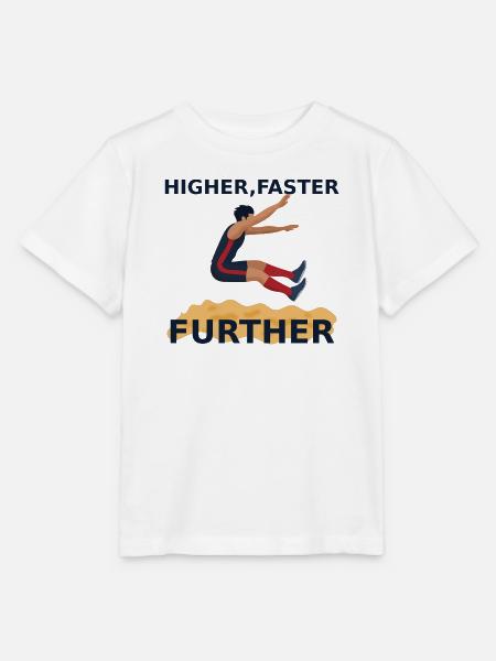 Höher Schneller Weiter – Weitsprung - Stanley/Stella Kinder T-Shirt MINI CREATOR  - Weiß