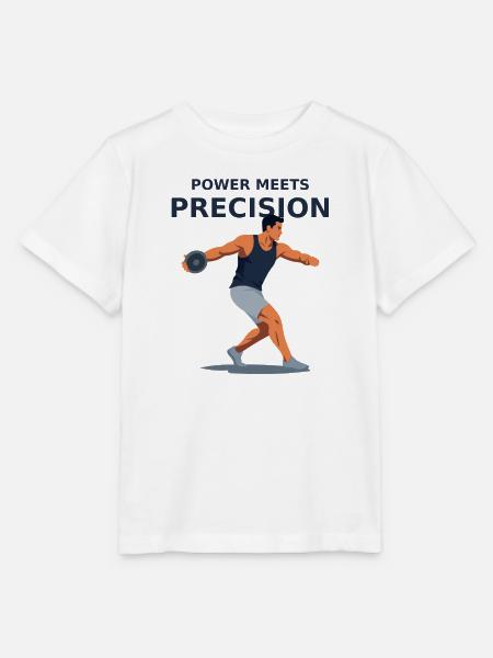 Kraft trifft Präzision - Diskuswerfen - Stanley/Stella Kinder T-Shirt MINI CREATOR - Weiß