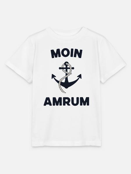 Moin Amrum – Maritimes Anker-Design - Stanley/Stella Kinder T-Shirt MINI CREATOR - Weiß