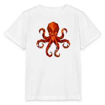 Polygone Calamar Pieuvre - T-shirt bio MINI CREATOR Stanley/Stella Enfant - blanc - Devant - Maike (125cm)