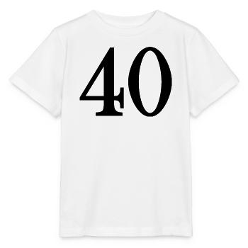 40. 40 YEARS. 40th ANNIVERSARY. 40 YEARS ANNIVERSARY. - Stanley/Stella MINI CREATOR Kids’ T-Shirt - white - Front - Maike (125cm)