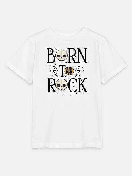 Born to Rock - Stanley/Stella Kinder T-Shirt MINI CREATOR  - Weiß
