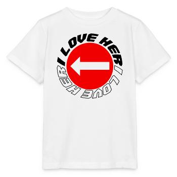 Je l’aime - T-shirt bio MINI CREATOR Stanley/Stella Enfant - blanc - Devant - Maike (125cm)