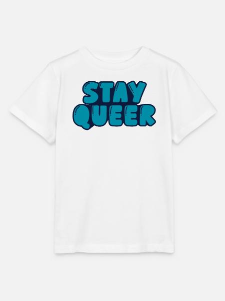 Bleib queer - Stanley/Stella Kinder T-Shirt MINI CREATOR  - Weiß