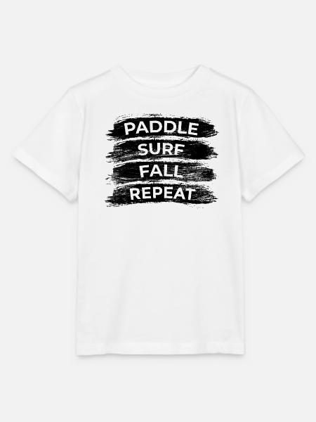 Paddle Surf Fall Repeat - Stanley/Stella Kinder T-Shirt MINI CREATOR - Weiß