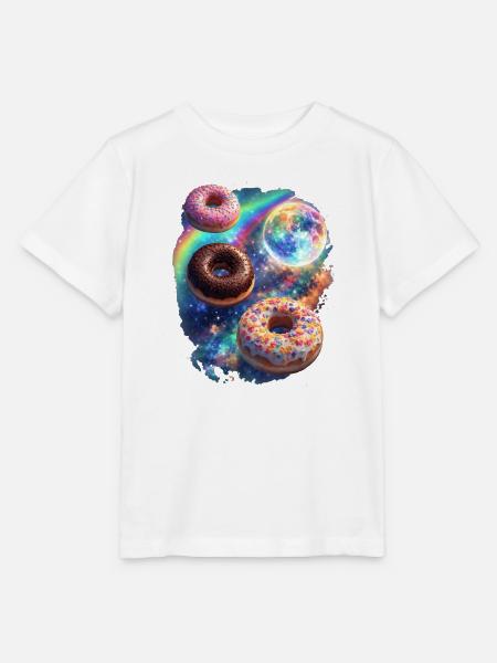 Kosmische Donuts im Farbrausch - Stanley/Stella Kinder T-Shirt MINI CREATOR - Weiß