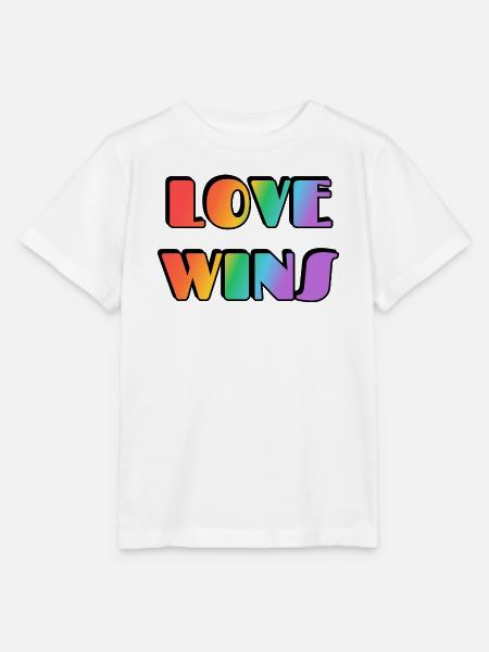 Love Wins Rainbow Gradient - Stanley/Stella Kinder T-Shirt MINI CREATOR - Weiß