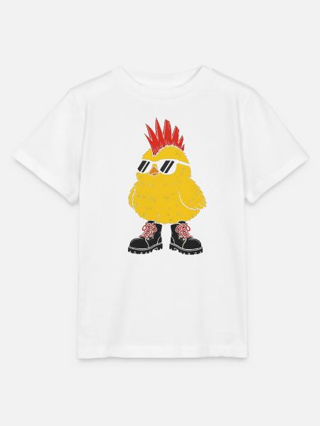 Punkküken mit Sonnenbrille - Stanley/Stella Kinder T-Shirt MINI CREATOR - Weiß
