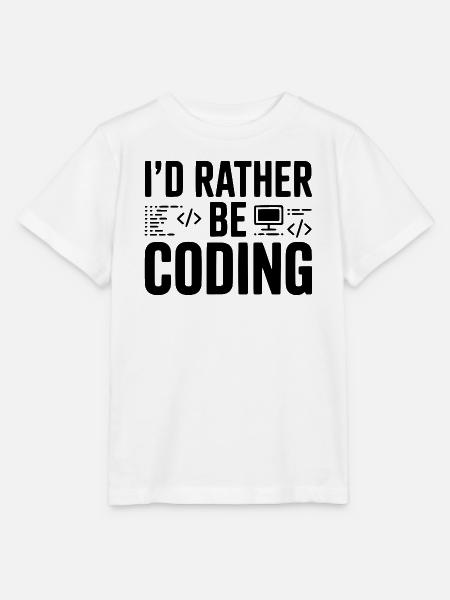 Ich würde lieber programmieren - Stanley/Stella Kinder T-Shirt MINI CREATOR  - Weiß