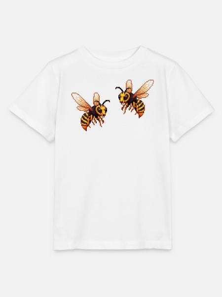 Pixel Hornisse Biene - Stanley/Stella Kinder T-Shirt MINI CREATOR  - Weiß