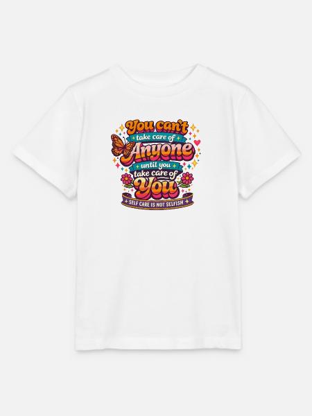 Retro Selbstfürsorge Spruch - Stanley/Stella Kinder T-Shirt MINI CREATOR - Weiß