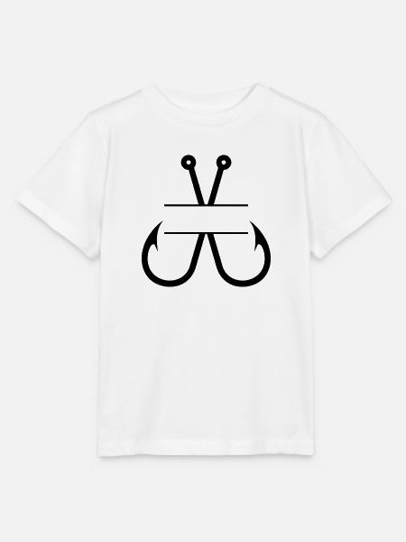 Fischhaken-Name Monogramm - Stanley/Stella Kinder T-Shirt MINI CREATOR  - Weiß