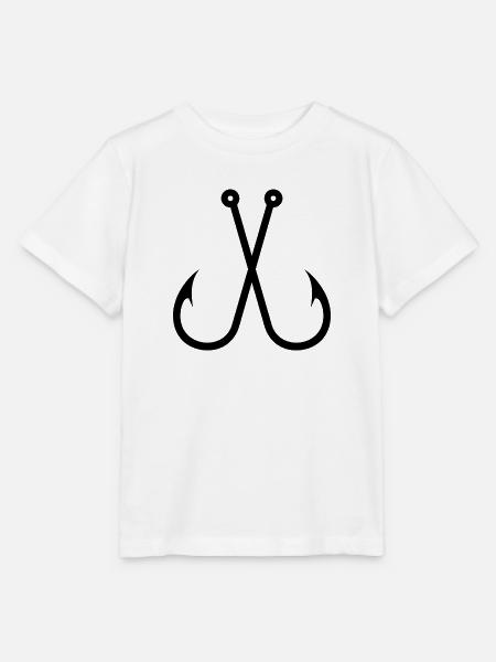 Gekreuzte Fischhaken - Stanley/Stella Kinder T-Shirt MINI CREATOR  - Weiß