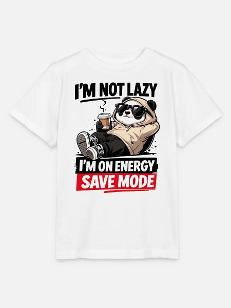 Energiesparmodus Panda - Stanley/Stella Kinder T-Shirt MINI CREATOR  - Weiß