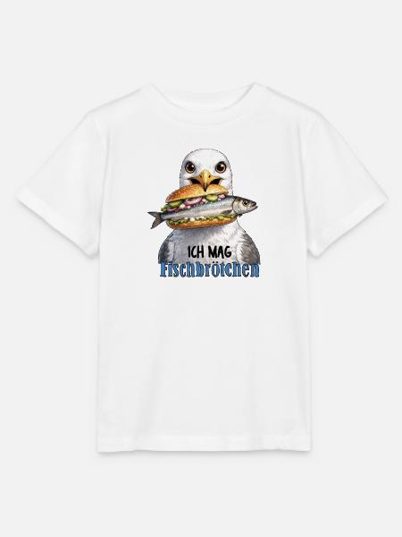 Ich mag Fischbrötchen - Stanley/Stella Kinder T-Shirt MINI CREATOR - Weiß