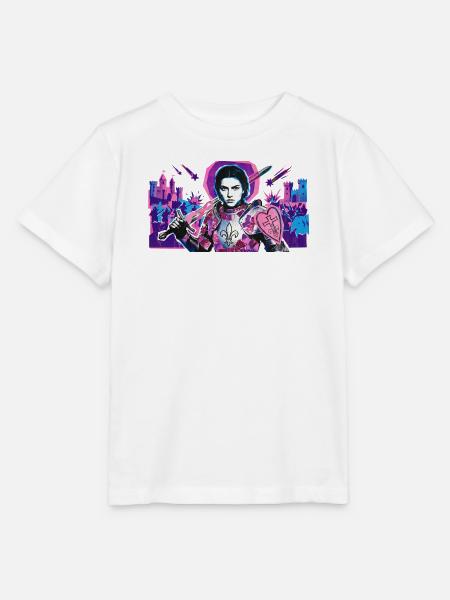 Neonritter mit Herzschild - Stanley/Stella Kinder T-Shirt MINI CREATOR  - Weiß
