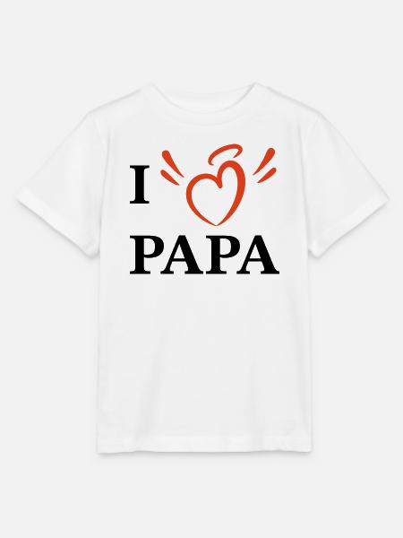 Ich liebe Papa - Stanley/Stella Kinder T-Shirt MINI CREATOR - Weiß