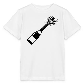 Silhouette Pop en bouteille pétillante - T-shirt bio MINI CREATOR Stanley/Stella Enfant - blanc - Devant - Maike (125cm)