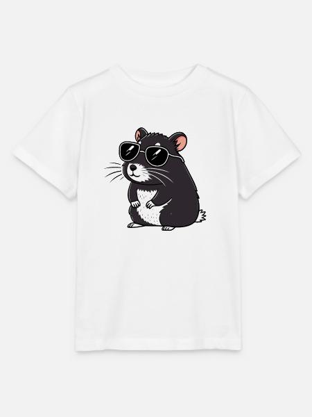 Hmster-chic dunkle Brille - Stanley/Stella Kinder T-Shirt MINI CREATOR - Weiß