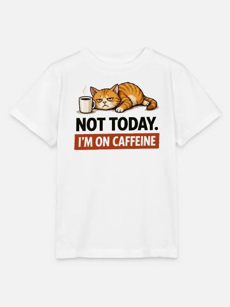 Heute nicht, ich nehme Koffein - Stanley/Stella Kinder T-Shirt MINI CREATOR - Weiß