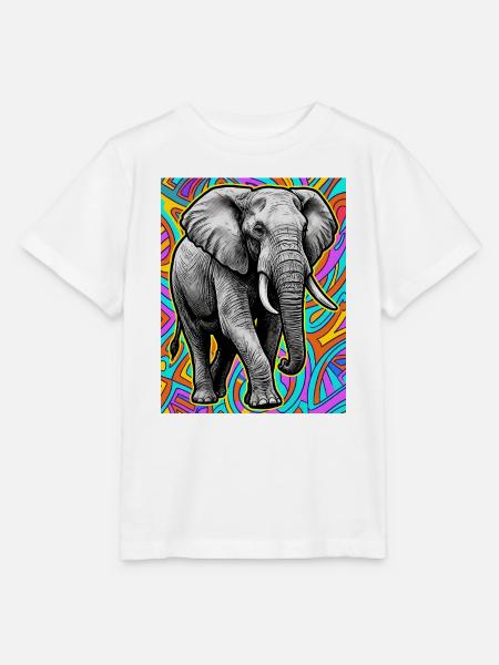 Elefant - Stanley/Stella Kinder T-Shirt MINI CREATOR - Weiß