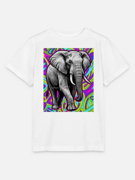 Elefant - Stanley/Stella Kinder T-Shirt MINI CREATOR  - Weiß