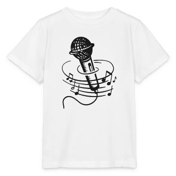 Sänger Mikrofon Karaoke Musiker Mikrophon Singen - Stanley/Stella Kinder T-Shirt MINI CREATOR  - Weiß - Vorne - Maike (125cm)