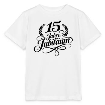 15 Jahre Jubiläum Lorbeer Schwarz - Stanley/Stella Kinder T-Shirt MINI CREATOR  - Weiß - Vorne - Maike (125cm)