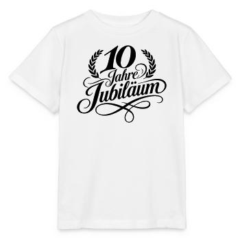 10 Jahre Jubiläum Lorbeer Schwarz - Stanley/Stella Kinder T-Shirt MINI CREATOR  - Weiß - Vorne - Maike (125cm)