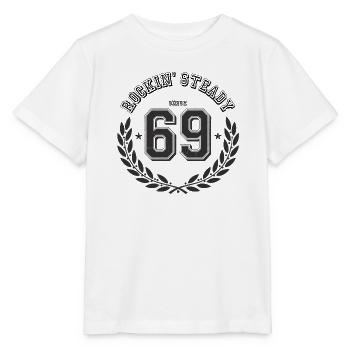 Vintage 69 Rockin' Steady since 69 - Stanley/Stella Kinder T-Shirt MINI CREATOR  - Weiß - Vorne - Maike (125cm)