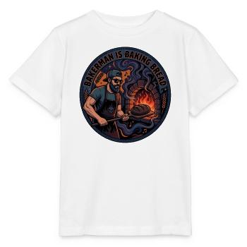 Master baker at the oven - Stanley/Stella MINI CREATOR Kids’ T-Shirt - white - Front - Maike (125cm)