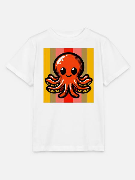 Krake - Stanley/Stella Kinder T-Shirt MINI CREATOR - Weiß