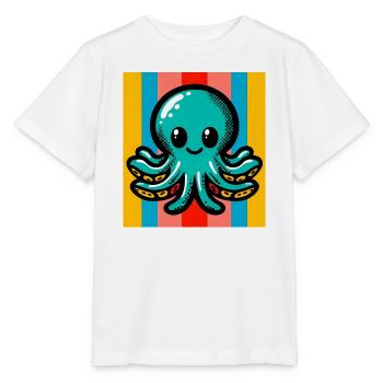 Pieuvre - T-shirt bio MINI CREATOR Stanley/Stella Enfant - blanc - Devant - Maike (125cm)