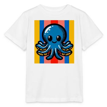 Krake - Stanley/Stella Kinder T-Shirt MINI CREATOR  - Weiß - Vorne - Maike (125cm)