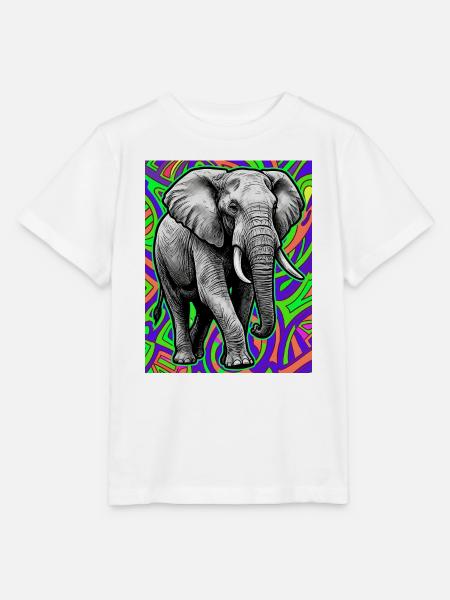Elefant - Stanley/Stella Kinder T-Shirt MINI CREATOR - Weiß