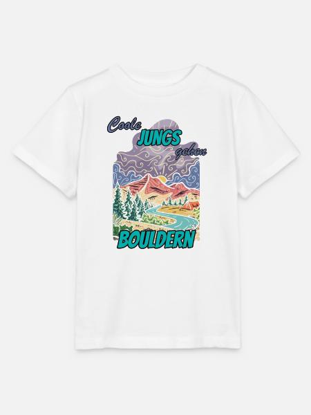 coole Jungs gehen Bouldern - Stanley/Stella Kinder T-Shirt MINI CREATOR - Weiß