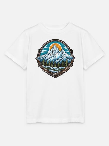 Alpen-Dämmerung Berge - Stanley/Stella Kinder T-Shirt MINI CREATOR  - Weiß