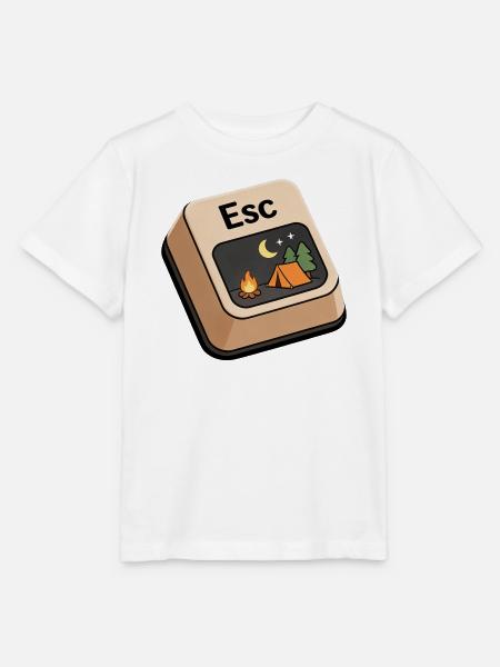 Camp Night Escape Schlüssel-Kunst - Stanley/Stella Kinder T-Shirt MINI CREATOR  - Weiß